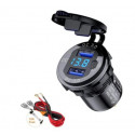 Wasserdichtes Bootsvoltmeter mit Dual USB 3 Quick Charge 36W Ladeanschluss